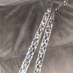 B.B. Simon Silver Crystal Belt